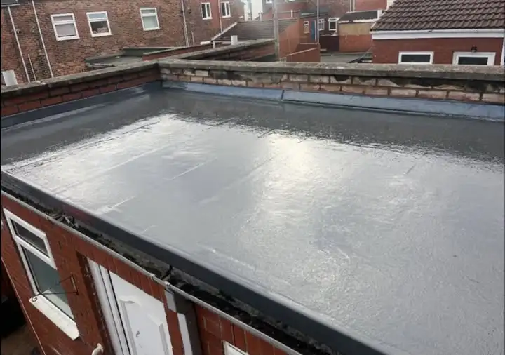 Flat roof cleaning services in Dallas TX leaving a smooth sealed membrane