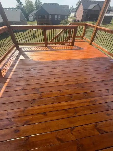 Ipe hardwood deck cleaning and staining results in Dallas